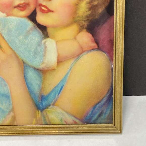 Vintage Art Deco Mother and Baby Framed Print - Picture 7 of 10